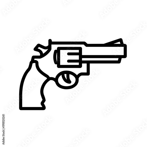 Simple black Minimalist revolver icon