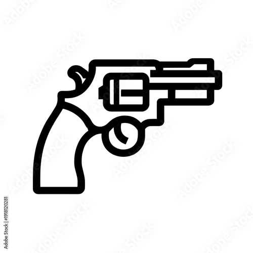 Simple black Minimalist revolver icon