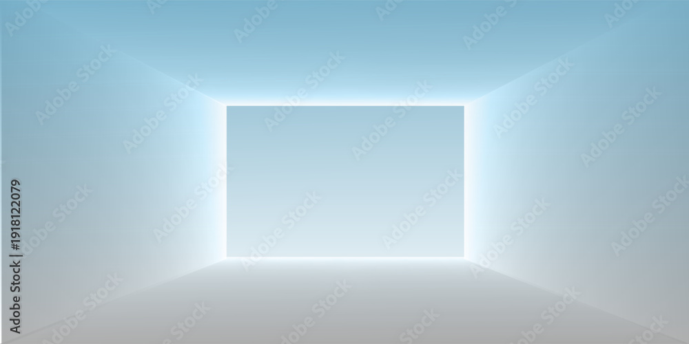 custom made wallpaper toronto digitalBlue white gradient empty studio room backdrop wallpaper abstract background .vector background.eps.10