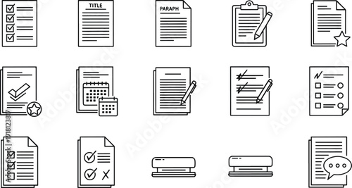 POS Terminal Icon Set – Vector Credit Card Machine and Contactless Payment Outlines