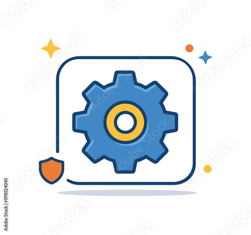 Invisible reliability and systems that work without supervision or recognition, a simple gear turning quietly inside a protective frame expressing