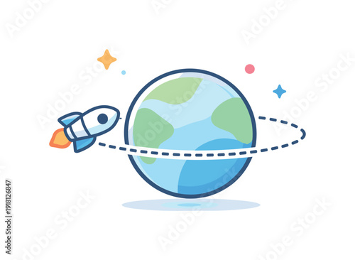 Respecting limits and choosing sustainable ambition over excess framed as cosmic boundary awareness, a spacecraft stopping just before a marked orbit