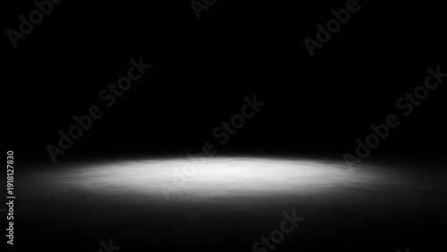 Bright Light Spot on Dark Floor Surface shadow