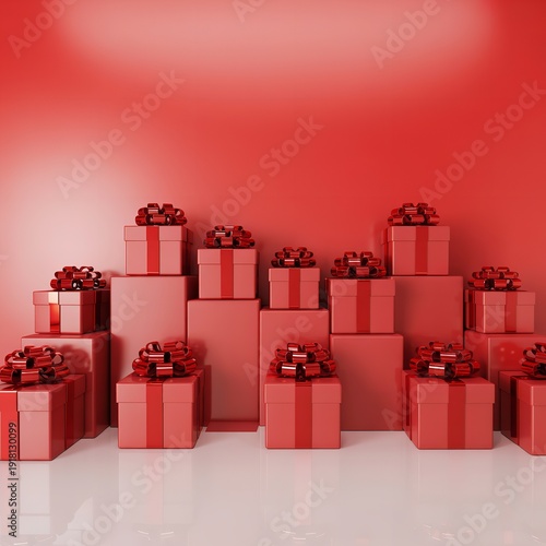 Wallpaper Mural Red background abstract backdrop texture design surface illustration concept decorative gradient plain solid color creative artwork Torontodigital.ca