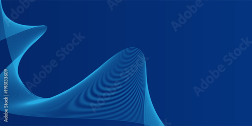 Abstract blue background with flowing lines for futuristic concept. Dynamic waves. vector illustration.