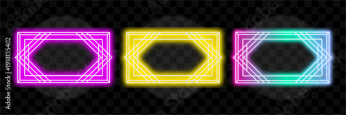 Bright Neon Frames Design