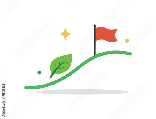 Sustainable motivation and long-term consistency in personal or professional goals centered on steady effort over intensity, a smooth upward line