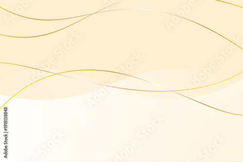 アイボリーと金色ラインの華やかな背景素材