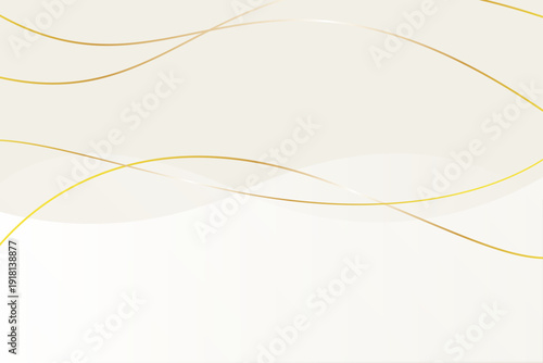 ベージュと金色ラインの華やかな背景素材