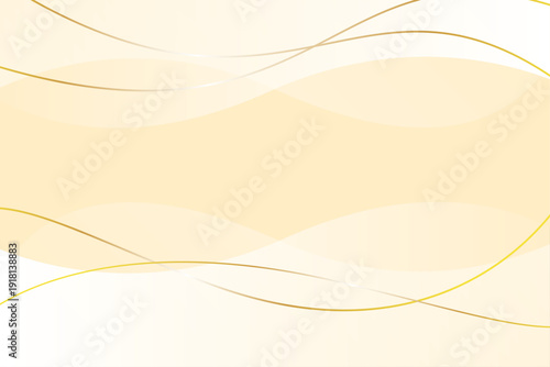 アイボリーと金色ラインの華やかな背景素材