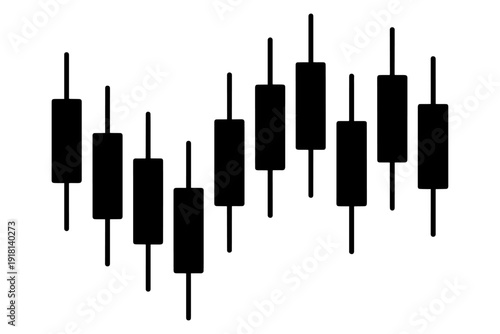candlestick chart showing market trends representing trading financial growth