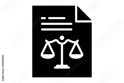 legal document adorned with scale of justice symbol