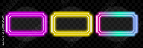 Bright Neon Frames Design