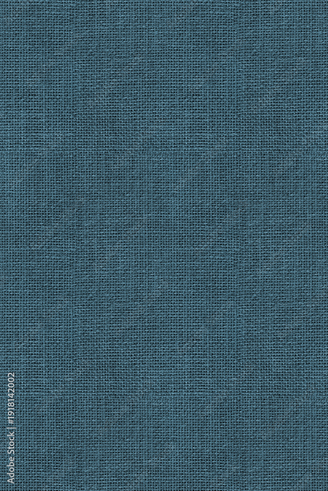 Fototapeta premium Teal color linen. Seamless fabric texture background. Closeup muted blue swatch.