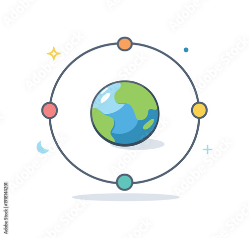 Sustainable pace and energy conservation in long term projects visualized through orbital efficiency, a planet with a smooth circular orbit and evenly