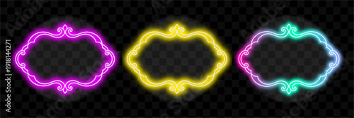 Bright Neon Frames Design