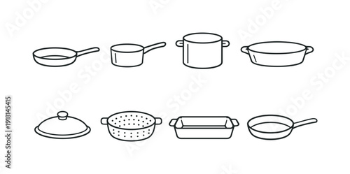 Kitchen cookware basics: frying pan, saucepan, stock pot, casserole dish, lid, steamer insert, roasting pan, skillet