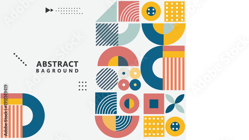 Bundle set of bright vector colorful Geometric background for poster or brochure cover design modern	abstract geometric
