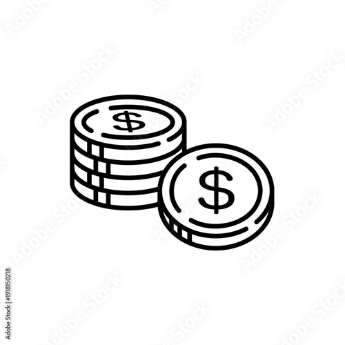 シンプルで可愛いお金投資素材