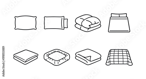 Home bed linens: pillow, pillowcase, duvet, duvet cover, bedsheet, fitted sheet, blanket, bedspread