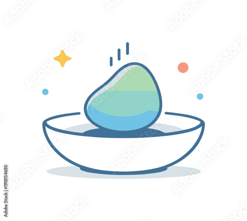 Cognitive settling and letting conclusions emerge naturally after analysis rather than forcing decisions, a gently descending shape coming to rest