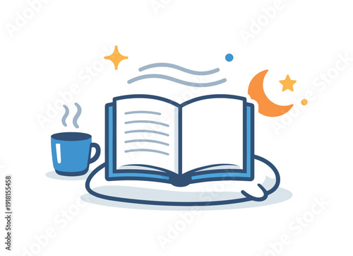 Everyday gentle care for relaxed posture and reduced eye strain during daily reading or screen time at home, a book paired with soft rest lines