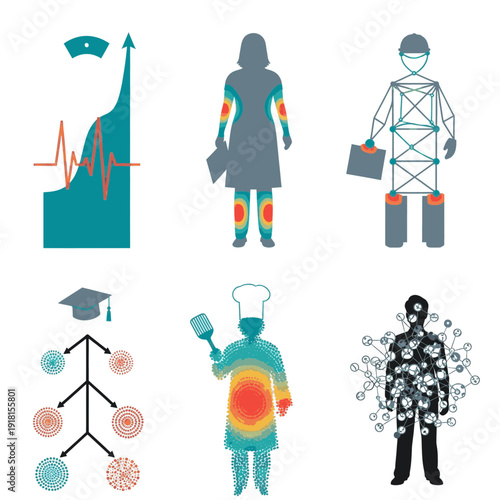 Modern Human Infographic Set with Data and Professional Icons