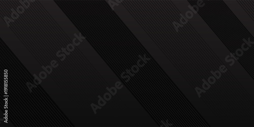 Black abstract background design. Modern wavy line pattern (guilloche curves) in monochrome colors modern simple