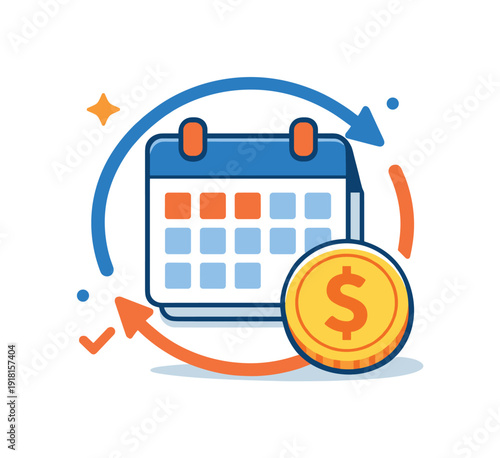 Subscription economy and predictable revenue planning for digital products and services in competitive markets, a calendar combined with recurring