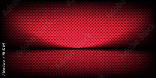 Abstract gradient podium background. Empty red 3D studio background. Clean scene for product presentation mockup template. eps 10