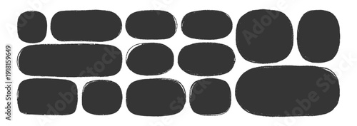 Cute pastel crayon boxes with hand-drawn textures. Childish doodle frames, speech bubbles, and playful shapes for kids' artwork. Vector illustration.