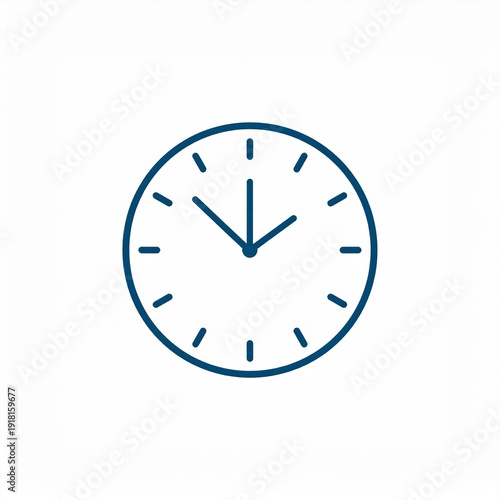 Free Download Minimalist clock icon showing time at 10:10 flat design vector illustration - GFXLoad