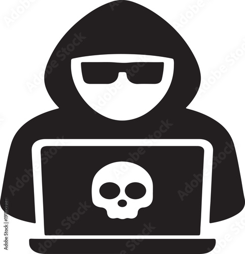 Isometric Internet Security Breach Concept, Hacker Attacking Personal Data on Computer, Web Landing Page Vector Illustration