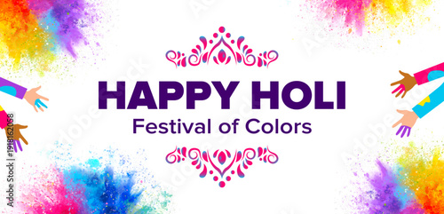 Vector illustration of Holi banner for sale and promotion for Festival of Colors celebration with message exclusive holi sale. happy holi festival background colorful design concept 