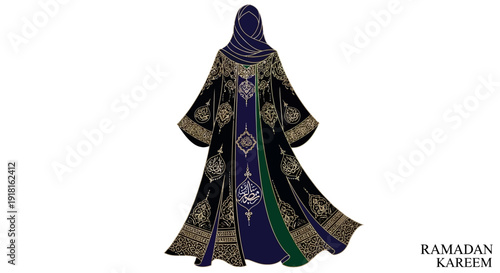 Traditional Islamic Clothing for Ramadan Kareem Celebrations.