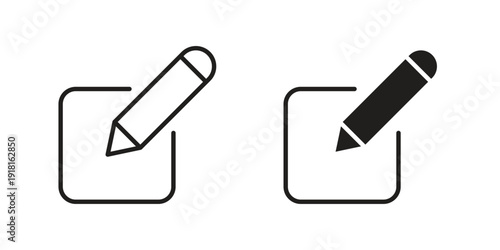 Register icons for graphic design, logo, Web site, social media, UI, mobile app, vector illustration