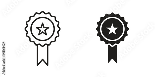 Rosette icons for graphic design, logo, Web site, social media, UI, mobile app, vector illustration