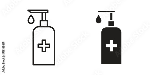 Sanitizer icons for graphic design, logo, Web site, social media, UI, mobile app, vector illustration