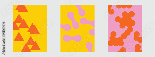 Modern Abstract Geometric Poster Background Set