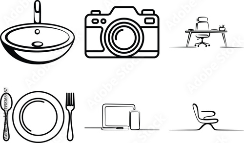 Office and Home Essentials Icons