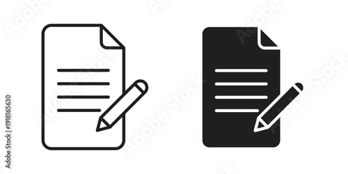 Survey icons for graphic design, logo, Web site, social media, UI, mobile app, vector illustration