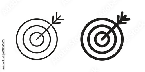 Target icons for graphic design, logo, Web site, social media, UI, mobile app, vector illustration