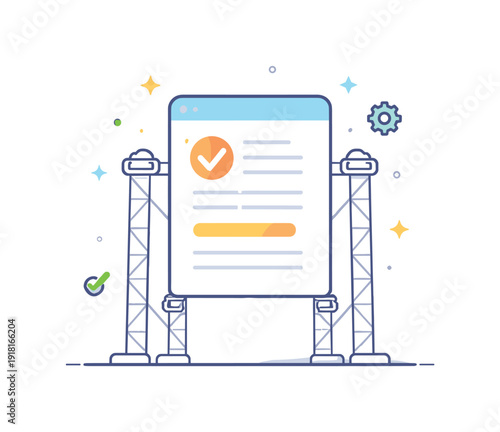 Invisible scaffolding and supportive structure in workflows where systems quietly enable progress without being noticed, a subtle frame holding a