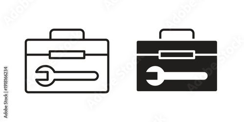 Toolbox icons for graphic design, logo, Web site, social media, UI, mobile app, vector illustration