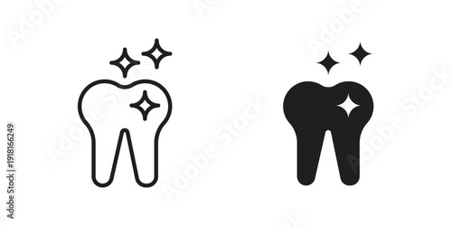 Tooth icons for graphic design, logo, Web site, social media, UI, mobile app, vector illustration
