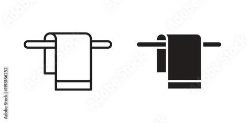 Towel icons for graphic design, logo, Web site, social media, UI, mobile app, vector illustration