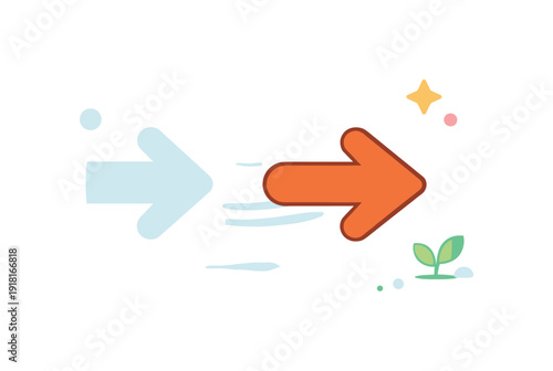 Quiet decisional release and moving forward after internal clarity is reached without revisiting alternatives, a single forward element leaving a