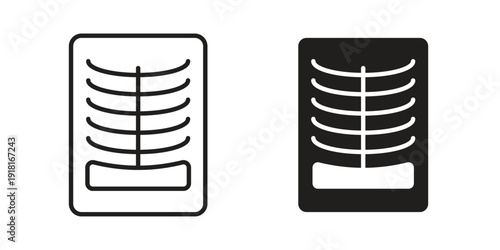 X ray icons for graphic design, logo, Web site, social media, UI, mobile app, vector illustration