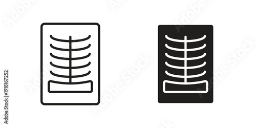 X-ray scan icons for graphic design, logo, Web site, social media, UI, mobile app, vector illustration