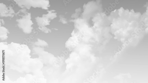 Dramatic Overcast Sky in Black and White. Dark Atmospheric Cloudscape Background